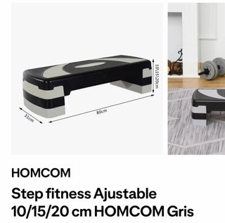 Plataforma Step Fitness Ajustable HOMCOM