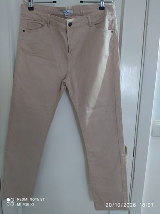 Pantalón Amichi Pata de Gallo Beige T. 44