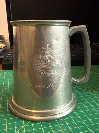 Brocca in peltro HMS Conway