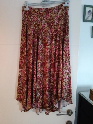 Falda larga estampada