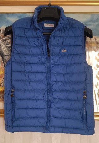 Piumino smanicato Montezemolo blu,MIS l,nuovo.