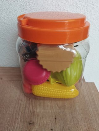 Tarro con Frutas y Verduras de Juguete
