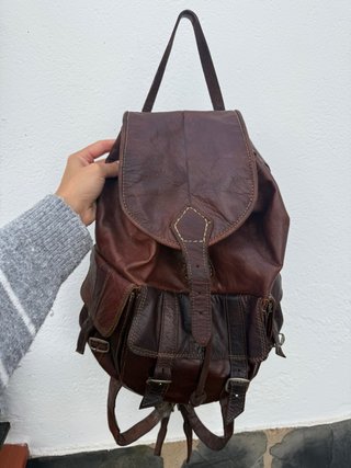 Mochila de Cuero Marrón