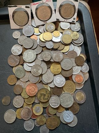 Lote de 1 kg de monedas del mundo