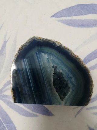 Geoda de Ágata Azul