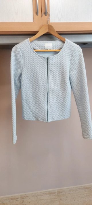 Chaqueta de punto celeste Vila