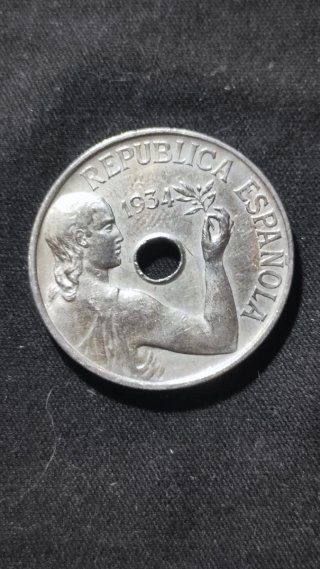 Moneda 25 Céntimos 1934 Segunda República
