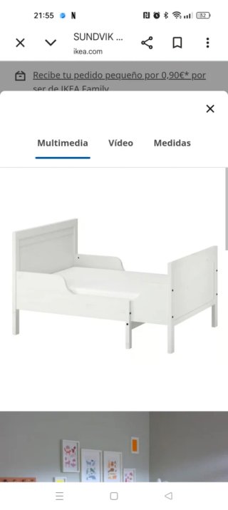 Cama Infantil IKEA Sundvik Blanca