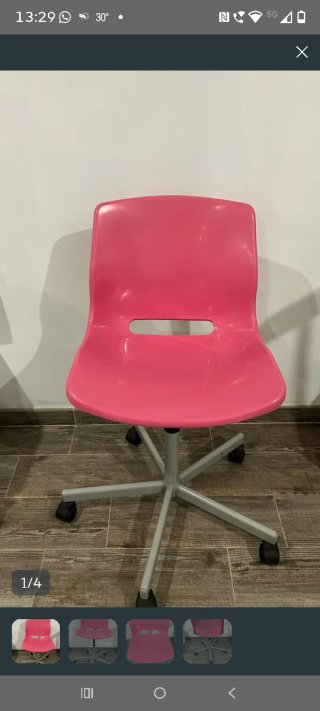 Silla de escritorio IKEA rosa