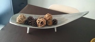 Centro de mesa decorativo gris