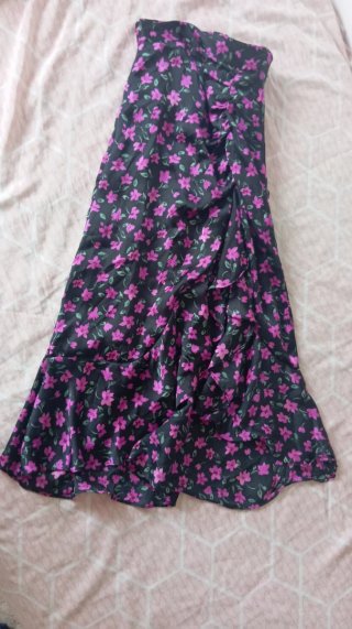 Falda Midi Estampada Flores