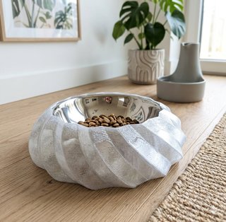 Comedero para Mascotas de Acero y funda PLA 3D