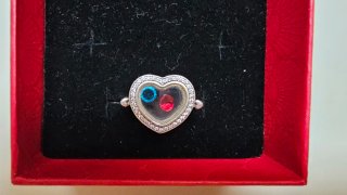 Anillo Pandora de Plata de ley con Corazón cajita