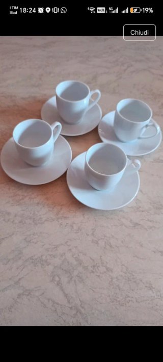 Set di 4 tazzine da caffè