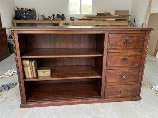 Mueble Estantería de Madera con Cajones