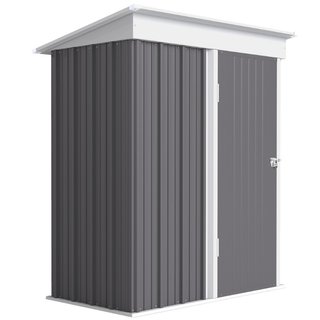 Caseta Herramientas Acero Gris Puerta Bloqueable 1