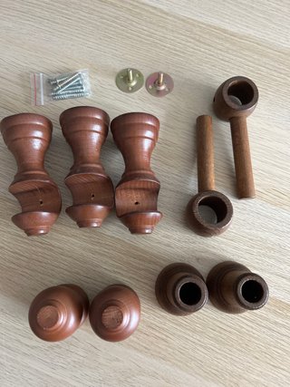 Accessori per asta tenda in legno