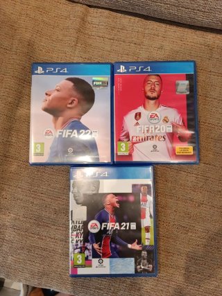 Pack 3 Juegos FIFA (20, 21, 22) para PS4