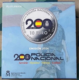 10 € Plata 200 Aniversario Policía Nacional