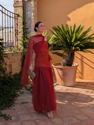 Vestido invitada largo Cayro Woman