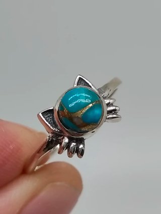 Anillo de Plata de Ley 925 y Turquesa