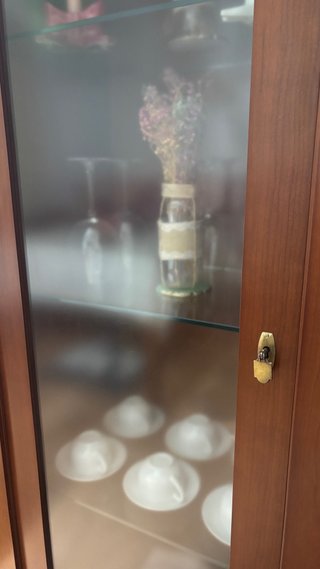 Vitrina de Cristal y Madera para Salón