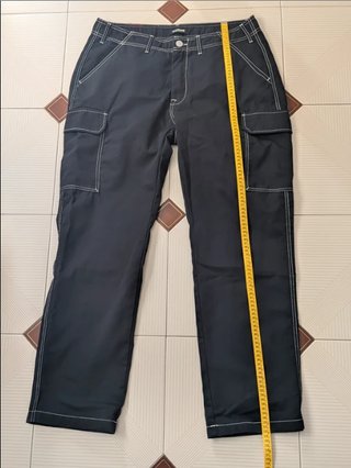 Pantalón Cargo True Religion Negro Costura Contras