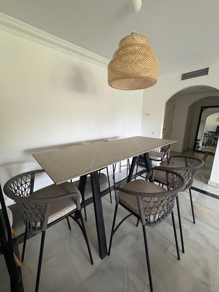 Conjunto Mesa Alta Pedrali y 6 Sillas