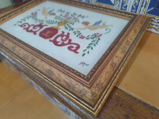 Cuadro Pintado a Mano con Marco de Madera