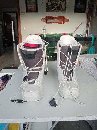 Botas de Snowboard Blancas talla 38