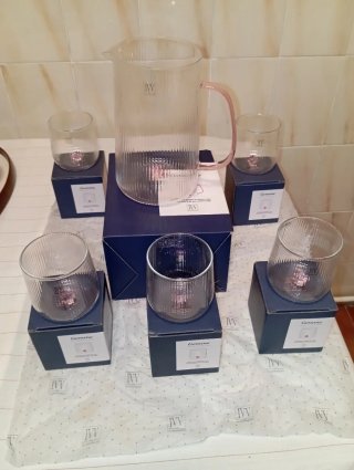 Set brocca+5 bicchieri IVV Industria Vetraia Valdarnese