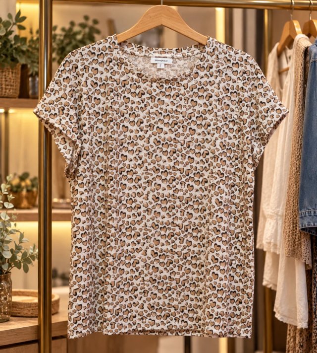 Camiseta Springfield Estampado Corazones Talla L