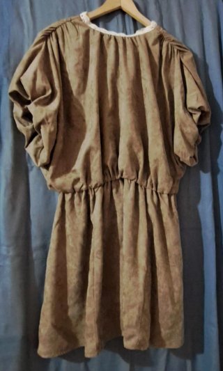 Vestido Zara Marrón dorado