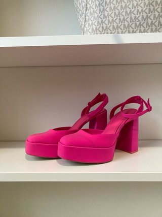 Tacones de plataforma rosa