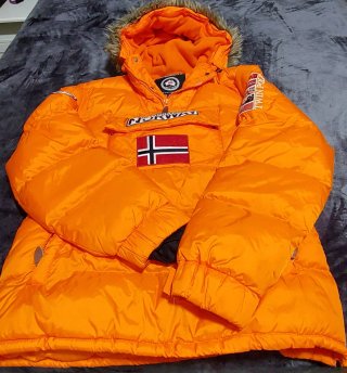 Abrigo Geographical Norway Naranja