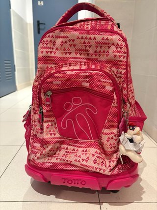 Mochila Totto Rosa con Ruedas