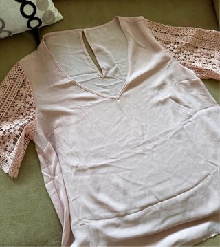Blusa Zara Rosa Palo