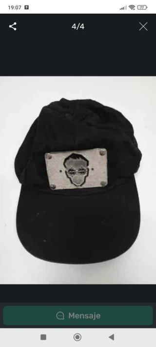 Gorra de la ruta del bacalao Negra con Placa Metál