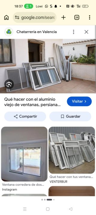 Ventanas y persianas de aluminio para reciclaje