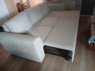 Divano Letto Beige, si trasforma in letto