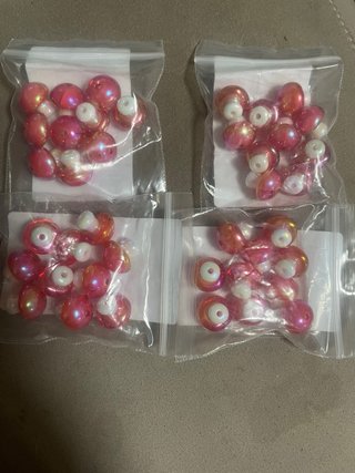 abalorios acrílicos con forma de hongo y acabado i