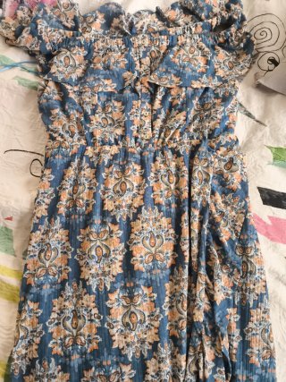 Vestido Springfield Azul Estampado
