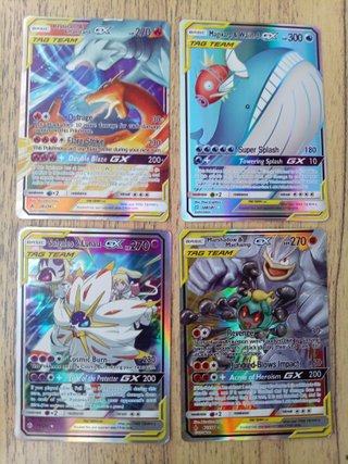 4 Cartas Pokémon TAG TEAM GX