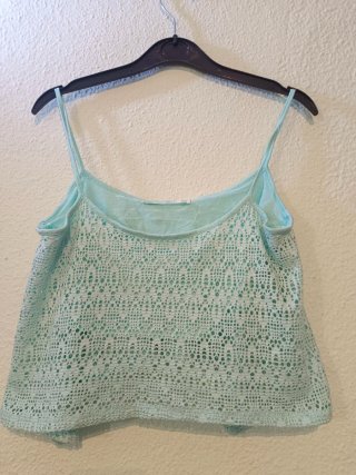 Crop top Bershka turquesa