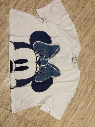 Camiseta corta Minnie Mouse blanca