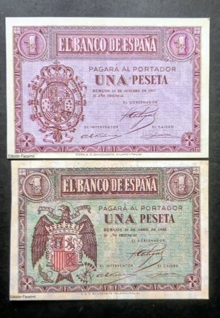 2 Reproducciones Billetes Banco de España
