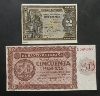 2 Reproducciones Billetes Banco de España