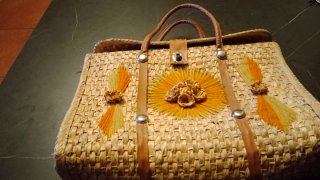 Bolso de playa vintage recuerdo de Acapulco