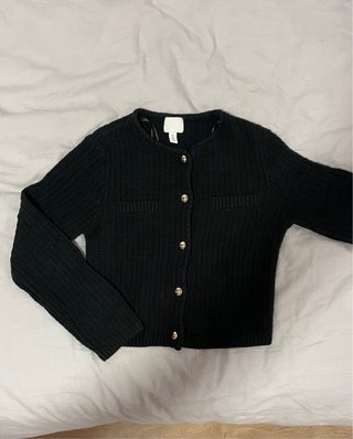 Jersey Cárdigan Negro H&M