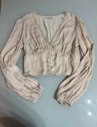Camisa Stradivarius Beige Talla S
